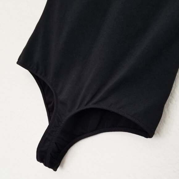 Free People Intimately Square Eyes Bodysuit Black XS Cap Sleeves Square Neck $58 - Picture 11 of 15